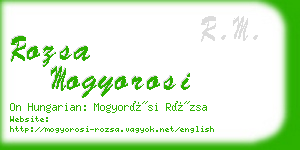 rozsa mogyorosi business card